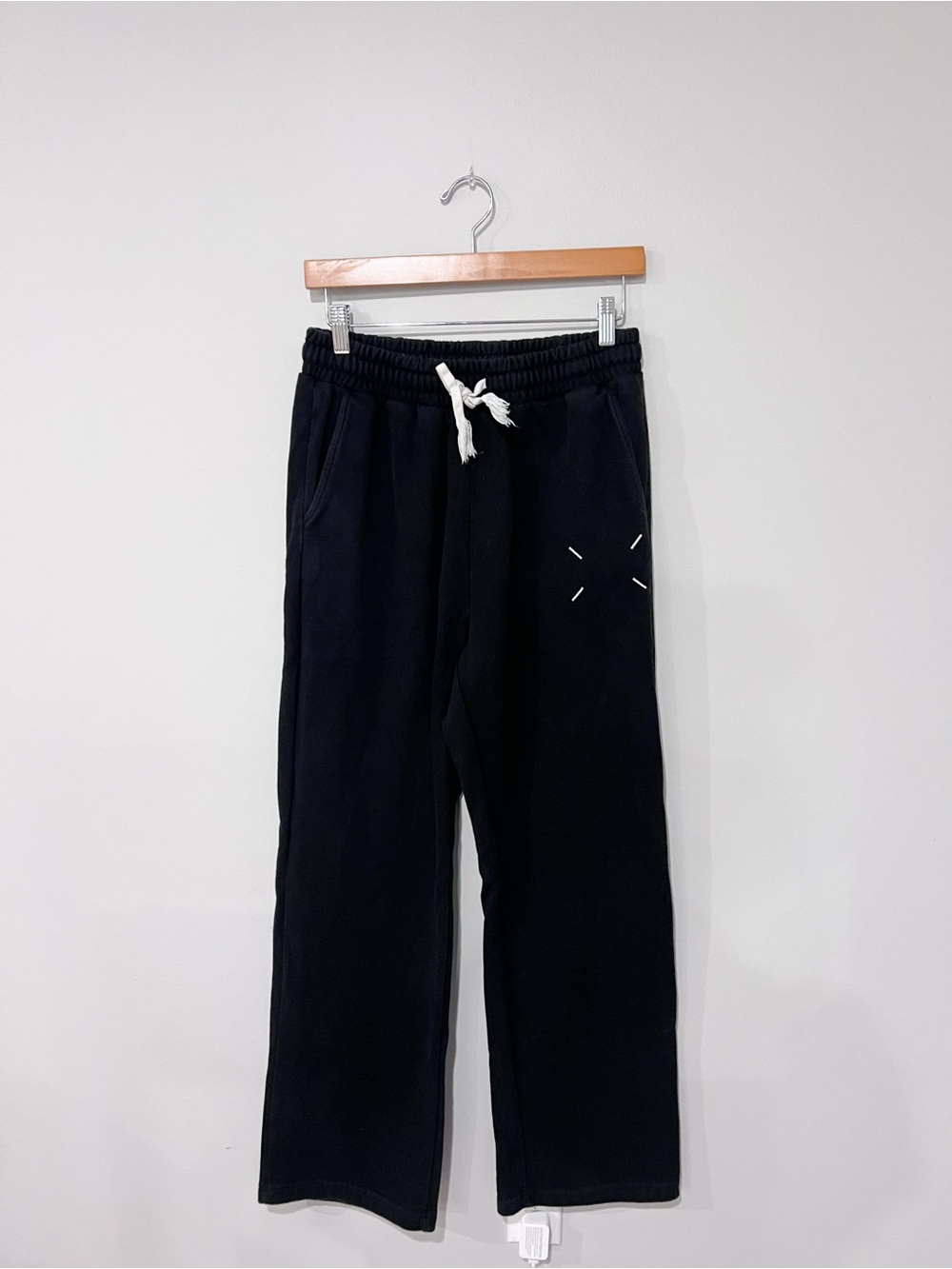Maison Margiela Black Straight Leg Sweatpants